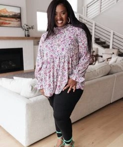 Ave Shops Nothing Sweeter Purple Long Sleeve Top for Women | Fashionable & Comfortable 21 Ave Shops Nothing Sweeter Top In Purple Clothing