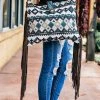 Myra Oak Blue Aztec Fringe Handbag Handbags & Wallets