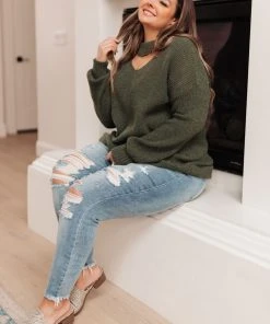 Ave Shops Olive Branch Sweater - Cozy Cardigan for Women | Outerwear & Tops 22 Ave Shops Olive Branch Sweater Clothing