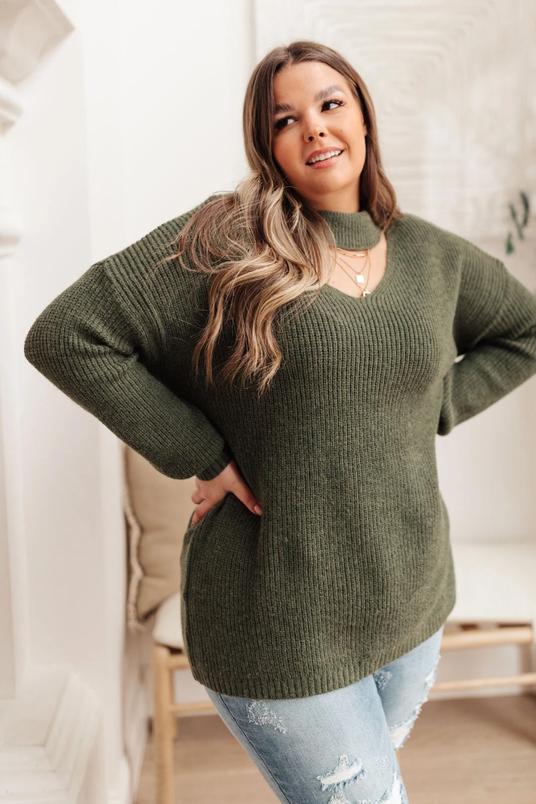 Ave Shops Olive Branch Sweater - Cozy Cardigan for Women | Outerwear & Tops 5 Ave Shops Olive Branch Sweater Clothing