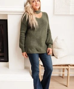 Ave Shops Olive Branch Sweater Clothing