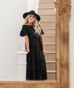 Ave Shops Dresses, Rompers, Jumpsuits Olivia Tiered Maxi Dress In Black