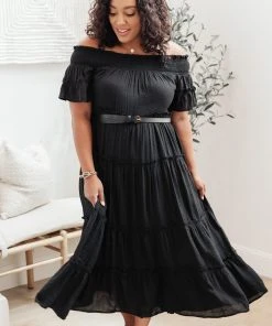 Ave Shops Dresses, Rompers, Jumpsuits Olivia Tiered Maxi Dress In Black