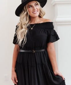 Ave Shops Dresses, Rompers, Jumpsuits Olivia Tiered Maxi Dress In Black