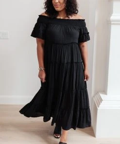 Ave Shops Dresses, Rompers, Jumpsuits Olivia Tiered Maxi Dress In Black