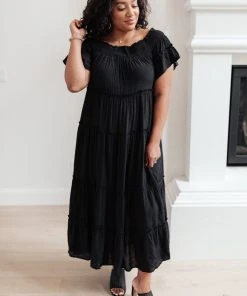 Ave Shops Dresses, Rompers, Jumpsuits Olivia Tiered Maxi Dress In Black