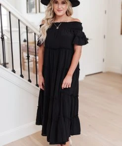Ave Shops Dresses, Rompers, Jumpsuits Olivia Tiered Maxi Dress In Black