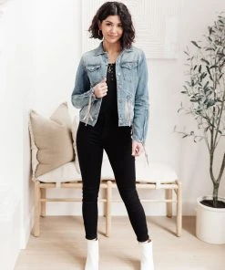 Ave Shops On The Fringe Jacket In Denim