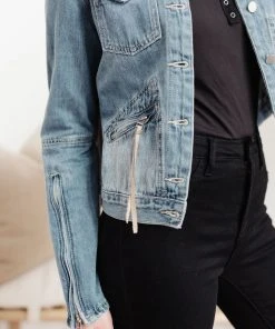 Ave Shops On The Fringe Jacket In Denim