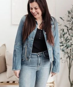 Ave Shops On The Fringe Jacket In Denim