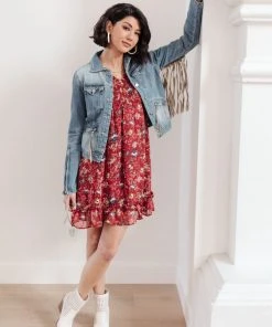Ave Shops On The Fringe Jacket In Denim