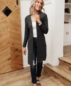 Ave Shops One Of The Girls Cardi In Charcoal Clothing