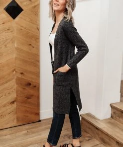 Ave Shops One Of The Girls Cardi In Charcoal Clothing