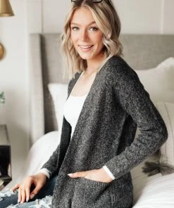 Ave Shops One Of The Girls Cardi In Charcoal Clothing