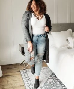 Ave Shops One Of The Girls Cardi In Charcoal Clothing