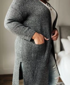 Ave Shops One Of The Girls Cardi In Charcoal Clothing