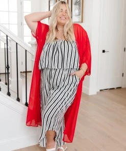 Ave Shops One Way Trip Kimono In Cherry Red