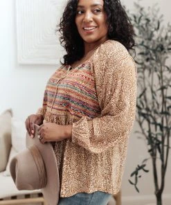 Ave Shops Open Sky Boho Tunic - Marigold Long Sleeve Top for Women 17 Ave Shops Open Sky Boho Tunic In Marigold Long Sleeve Tops