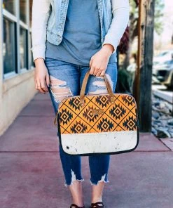 Bbags Orange Aztec Laptop Sleeve Carrier