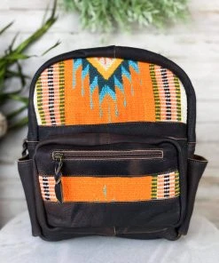 American Darling Orange Aztec Traveler Backpack