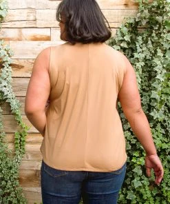 Ave Shops Orchids Pleated Sleeveless Blouse Clothing