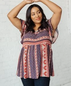 Ave Shops Short Sleeve Tops Paisley Tee