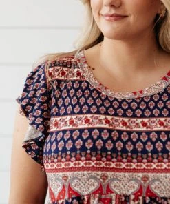 Ave Shops Short Sleeve Tops Paisley Tee