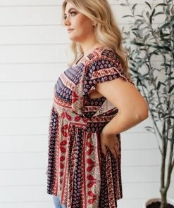 Ave Shops Short Sleeve Tops Paisley Tee