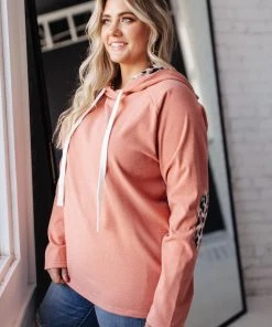 Ave Shops Mauve Patched Hoodie Cardigan - Soft & Stylish Outerwear 25 Ave Shops Patches + Spots Mauve Hoodie Cardigans, Sweaters, Outerwear