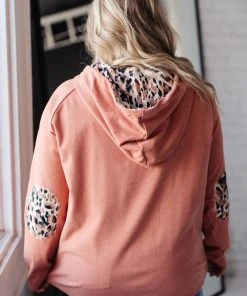 Ave Shops Mauve Patched Hoodie Cardigan - Soft & Stylish Outerwear 26 Ave Shops Patches + Spots Mauve Hoodie Cardigans, Sweaters, Outerwear