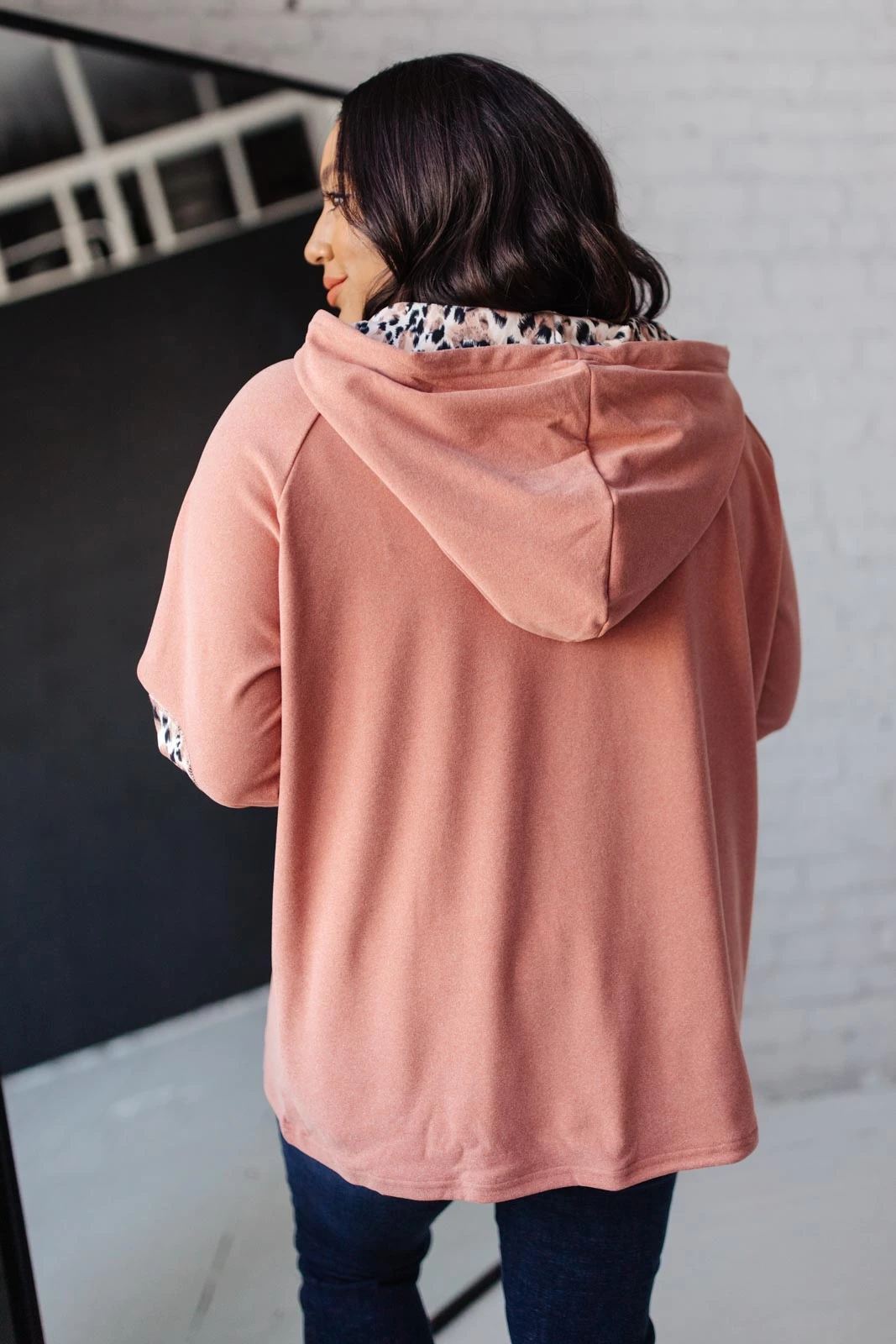 Ave Shops Mauve Patched Hoodie Cardigan - Soft & Stylish Outerwear 8 Ave Shops Patches + Spots Mauve Hoodie Cardigans, Sweaters, Outerwear