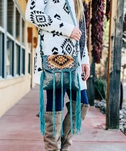 Myra Patina Vintage Aztec Braided Fringe Crossbody