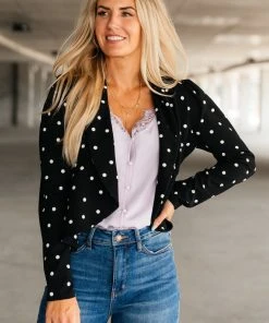 Ave Shops Perfect Polka Dot Blazer - Stylish Long Sleeve Tops for Women 27 Ave Shops Perfect Polka Dot Blazer Long Sleeve Tops