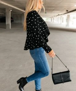 Ave Shops Perfect Polka Dot Blazer - Stylish Long Sleeve Tops for Women 20 Ave Shops Perfect Polka Dot Blazer Long Sleeve Tops