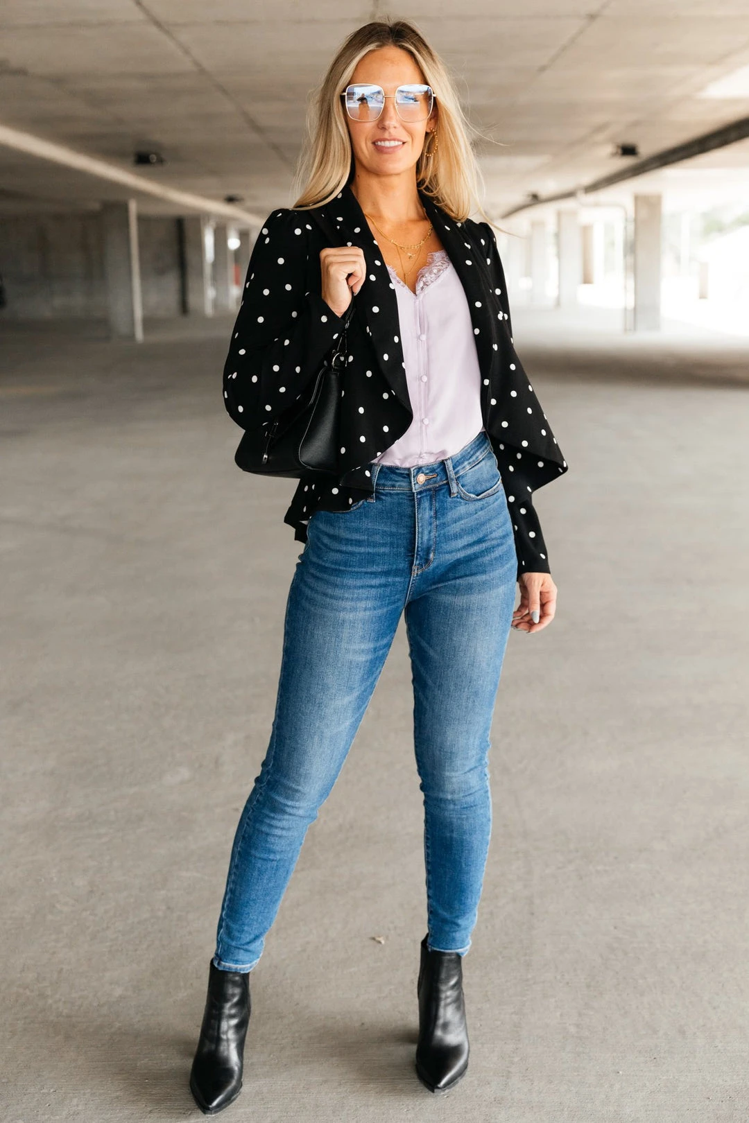 Ave Shops Perfect Polka Dot Blazer - Stylish Long Sleeve Tops for Women 14 Ave Shops Perfect Polka Dot Blazer Long Sleeve Tops