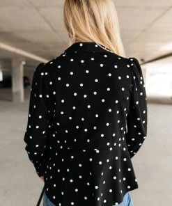 Ave Shops Perfect Polka Dot Blazer - Stylish Long Sleeve Tops for Women 29 Ave Shops Perfect Polka Dot Blazer Long Sleeve Tops