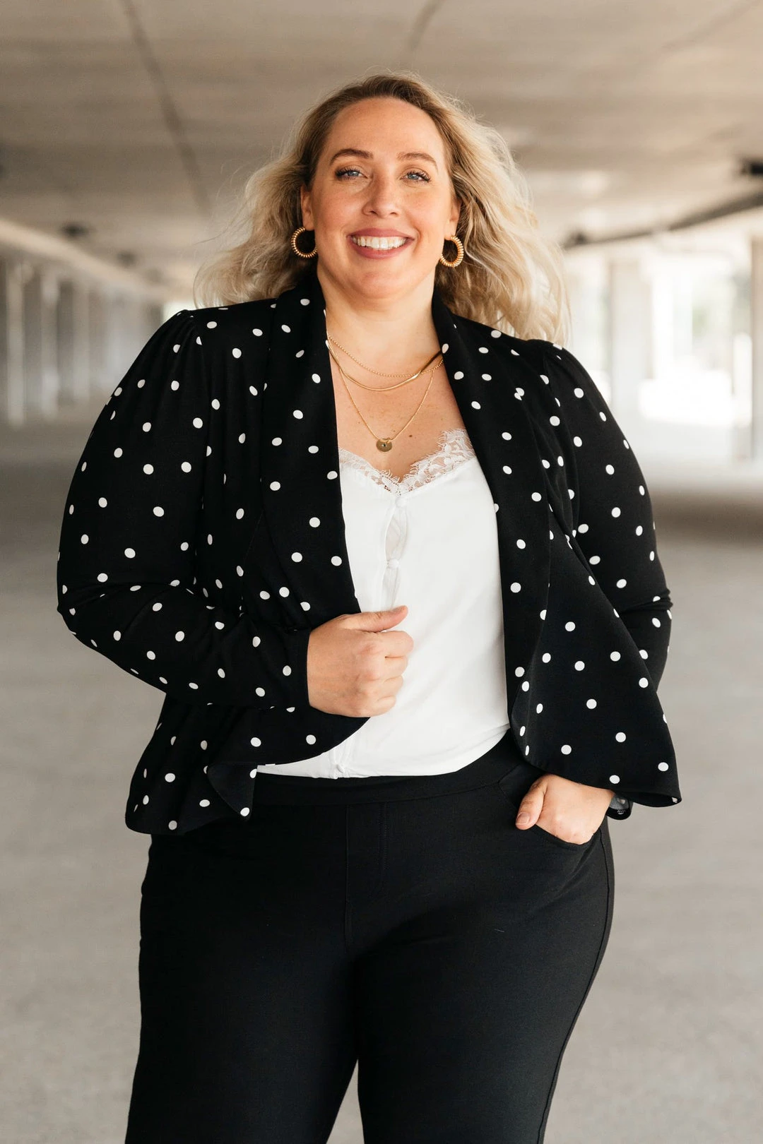 Ave Shops Perfect Polka Dot Blazer - Stylish Long Sleeve Tops for Women 10 Ave Shops Perfect Polka Dot Blazer Long Sleeve Tops