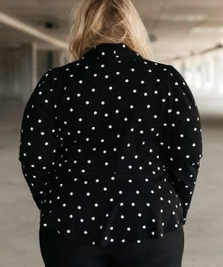 Ave Shops Perfect Polka Dot Blazer - Stylish Long Sleeve Tops for Women 25 Ave Shops Perfect Polka Dot Blazer Long Sleeve Tops