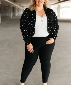 Ave Shops Perfect Polka Dot Blazer - Stylish Long Sleeve Tops for Women 26 Ave Shops Perfect Polka Dot Blazer Long Sleeve Tops