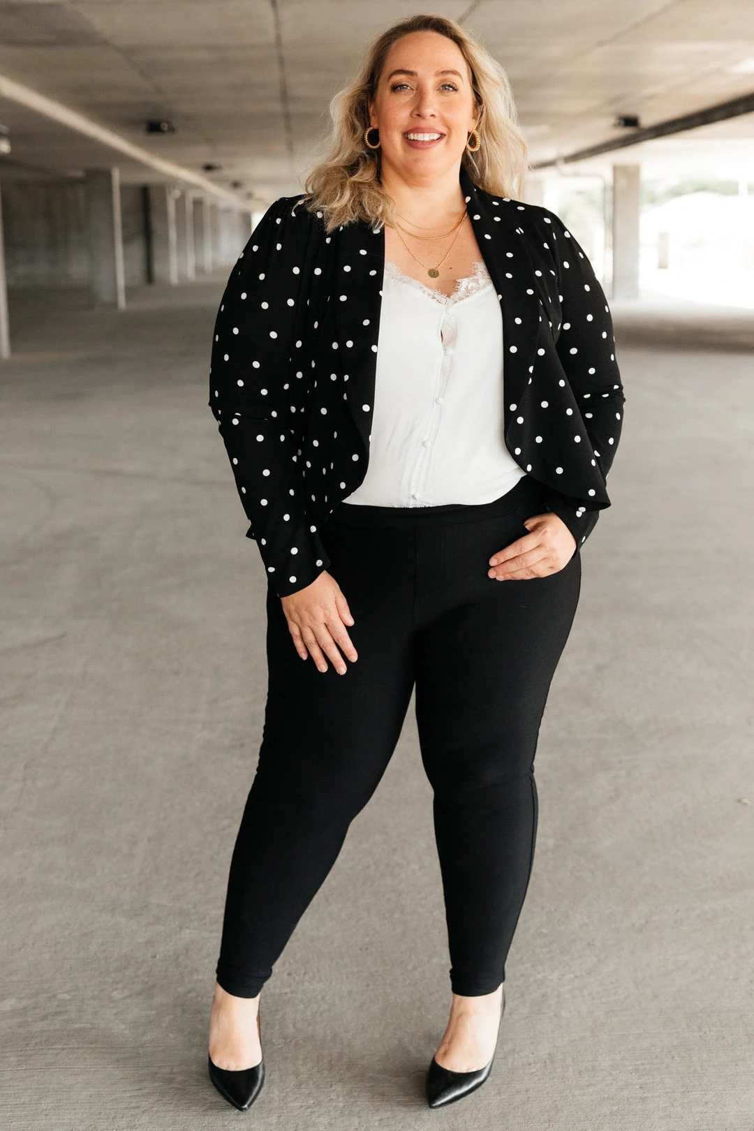 Ave Shops Perfect Polka Dot Blazer - Stylish Long Sleeve Tops for Women 12 Ave Shops Perfect Polka Dot Blazer Long Sleeve Tops