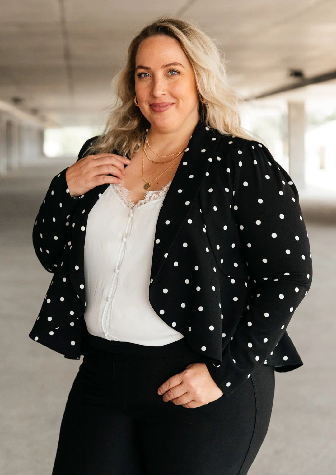 Ave Shops Perfect Polka Dot Blazer - Stylish Long Sleeve Tops for Women 4 Ave Shops Perfect Polka Dot Blazer Long Sleeve Tops