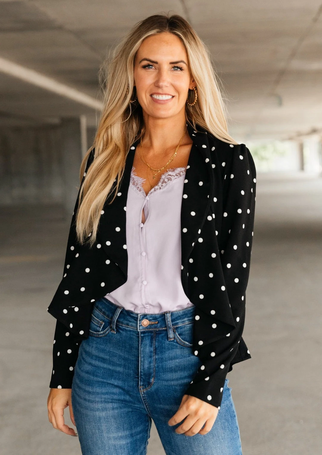 Ave Shops Perfect Polka Dot Blazer - Stylish Long Sleeve Tops for Women 3 Ave Shops Perfect Polka Dot Blazer Long Sleeve Tops