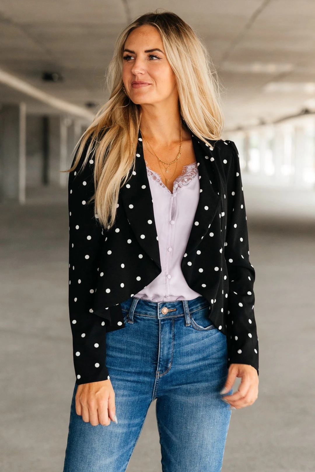 Ave Shops Perfect Polka Dot Blazer - Stylish Long Sleeve Tops for Women 8 Ave Shops Perfect Polka Dot Blazer Long Sleeve Tops