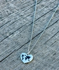 Wfs Petite Heart Globe Necklace