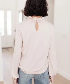 Ave Shops Picture This Blush Long Sleeve Top - Stylish & Comfortable Women's Blouse 45 Ave Shops Picture This Top In Blush Clothing