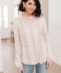 Ave Shops Picture This Blush Long Sleeve Top - Stylish & Comfortable Women's Blouse 37 Ave Shops Picture This Top In Blush Clothing