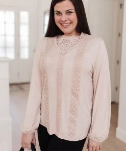 Ave Shops Picture This Blush Long Sleeve Top - Stylish & Comfortable Women's Blouse 29 Ave Shops Picture This Top In Blush Clothing