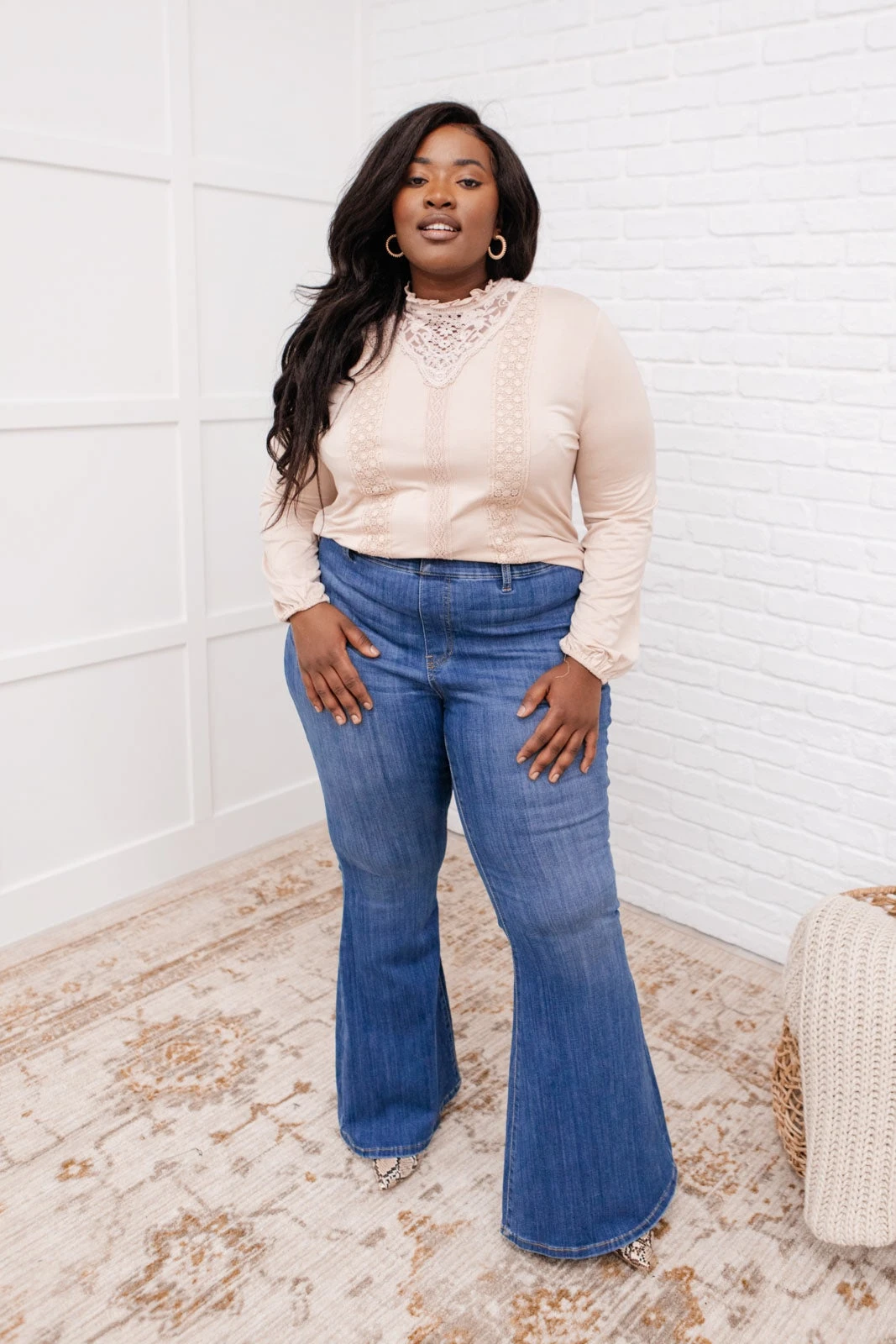 Ave Shops Picture This Blush Long Sleeve Top - Stylish & Comfortable Women's Blouse 12 Ave Shops Picture This Top In Blush Clothing