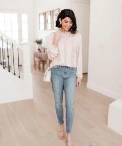 Ave Shops Picture This Blush Long Sleeve Top - Stylish & Comfortable Women's Blouse 31 Ave Shops Picture This Top In Blush Clothing