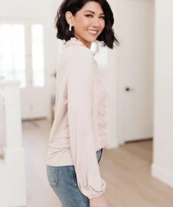 Ave Shops Picture This Blush Long Sleeve Top - Stylish & Comfortable Women's Blouse 43 Ave Shops Picture This Top In Blush Clothing